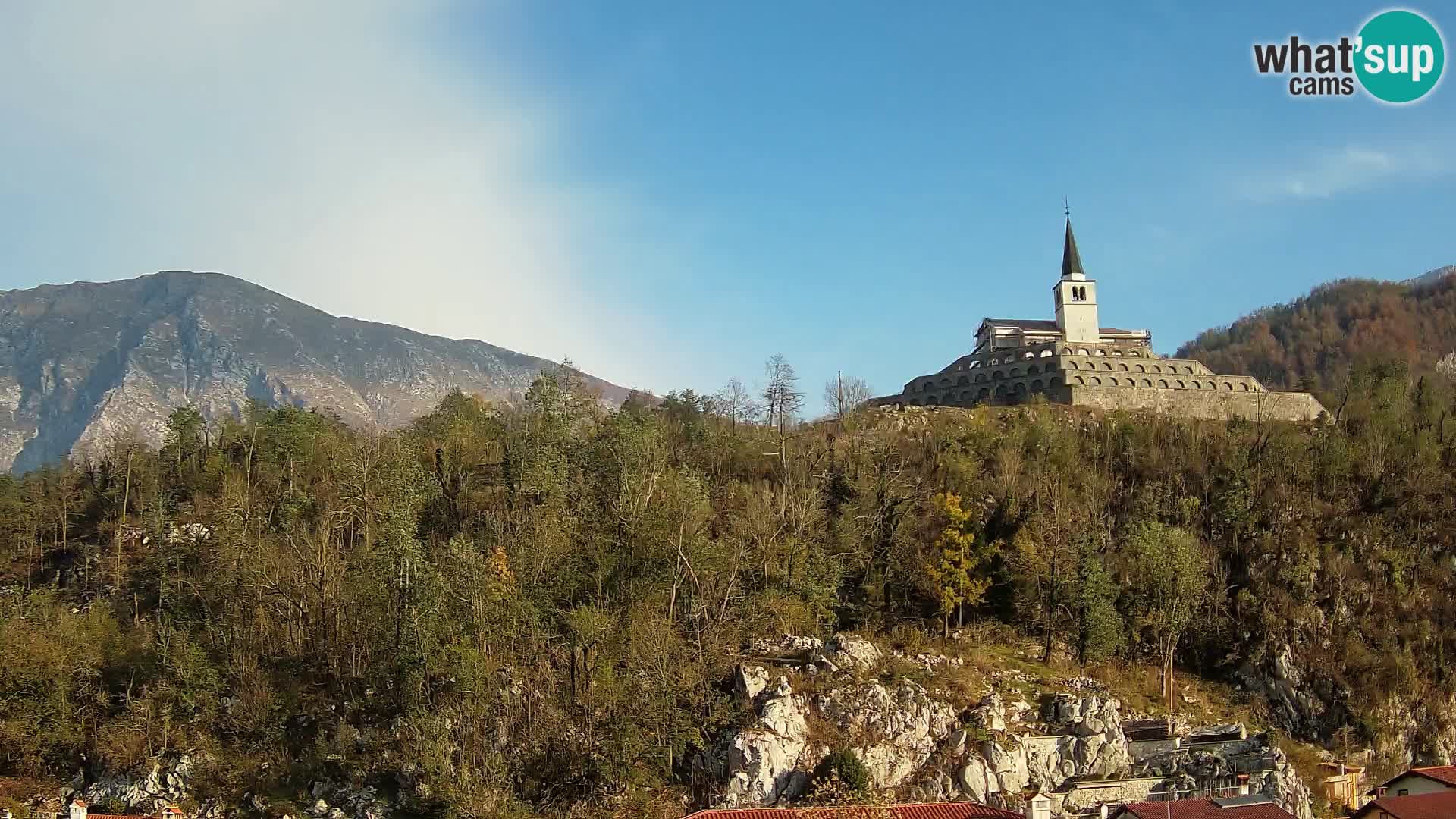 Caporetto webcam – Veduta dell’Ossario della prima guerra mondiale