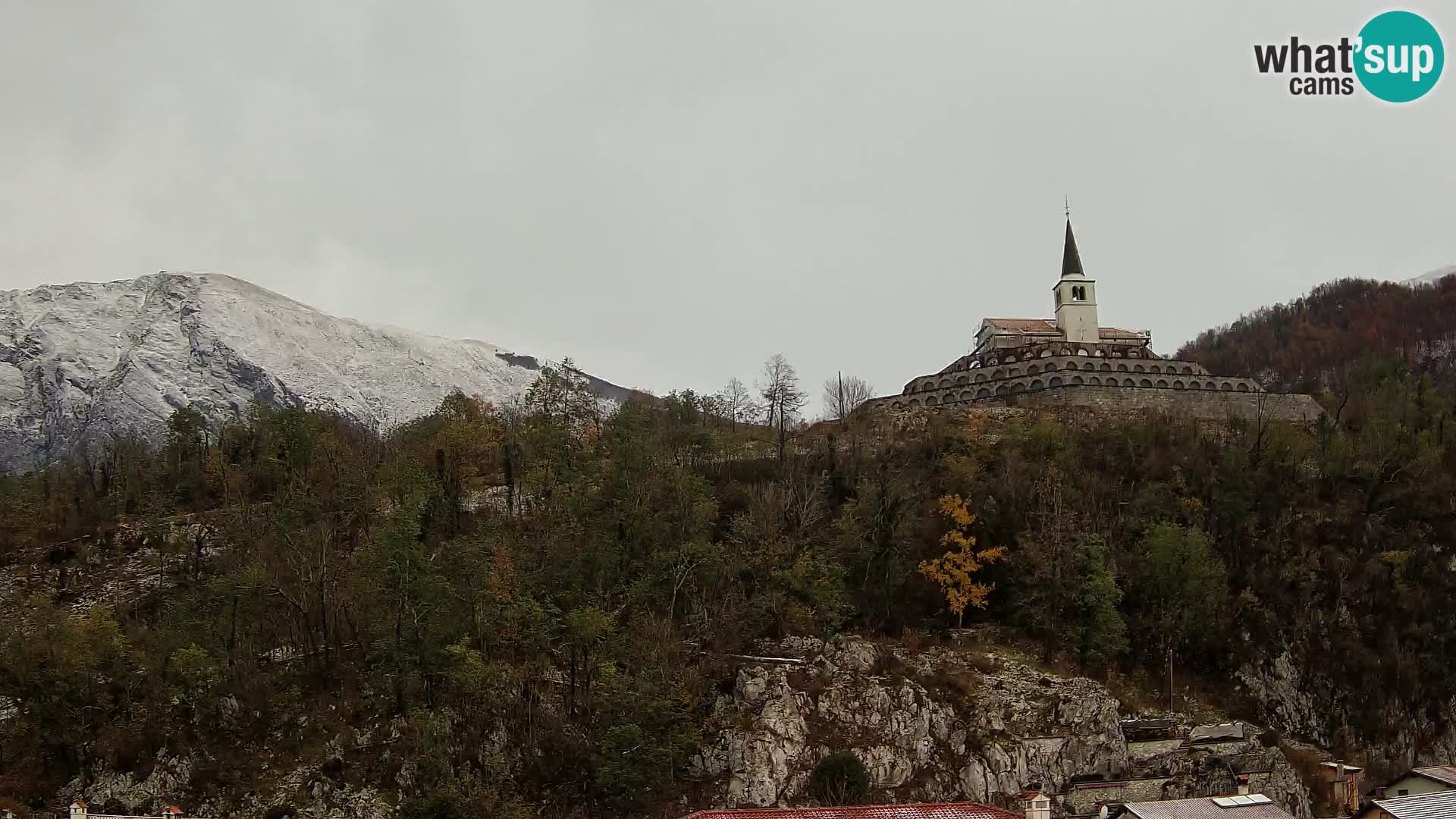 Caporetto webcam – Veduta dell’Ossario della prima guerra mondiale