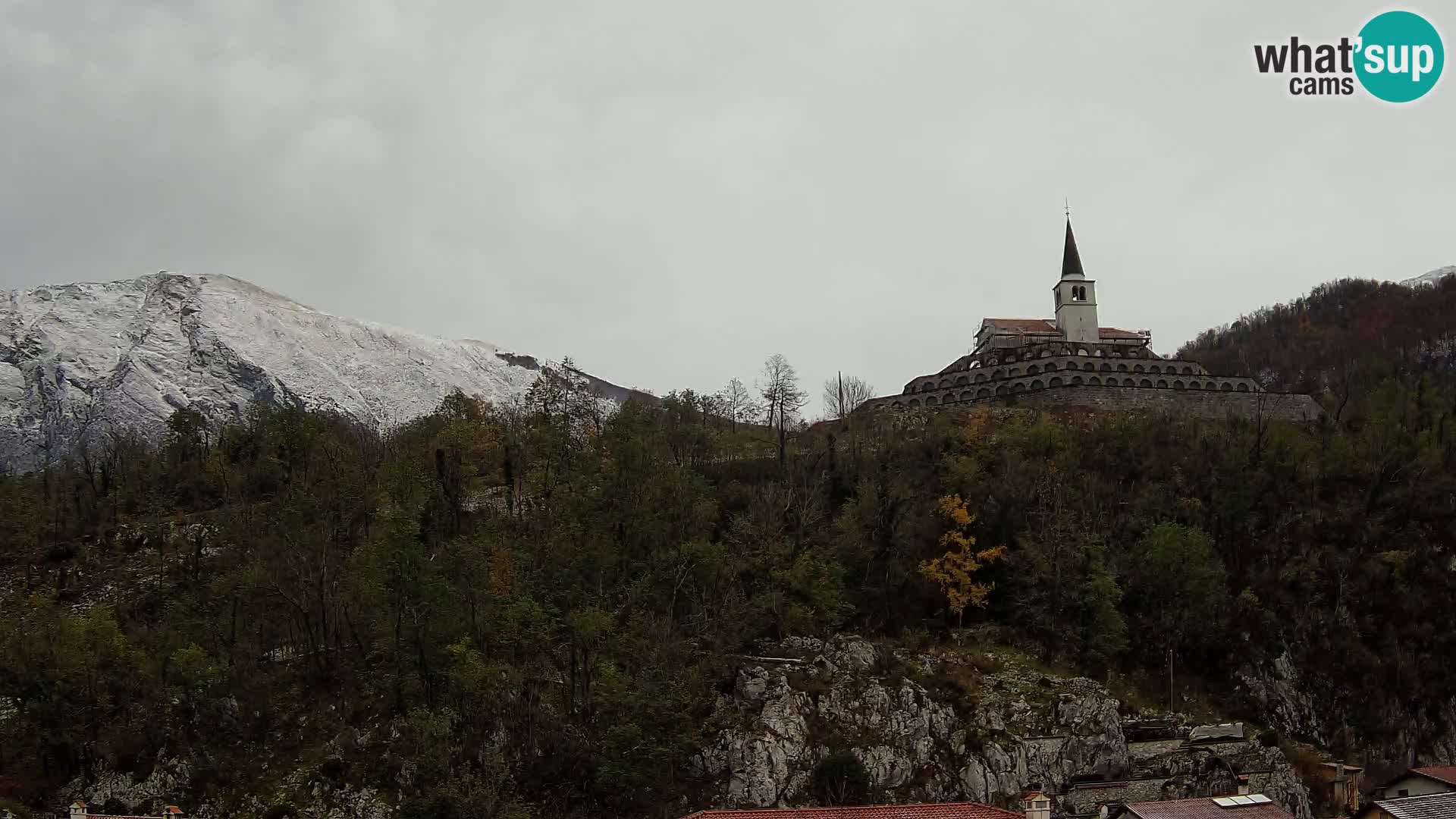 Caporetto webcam – Veduta dell’Ossario della prima guerra mondiale