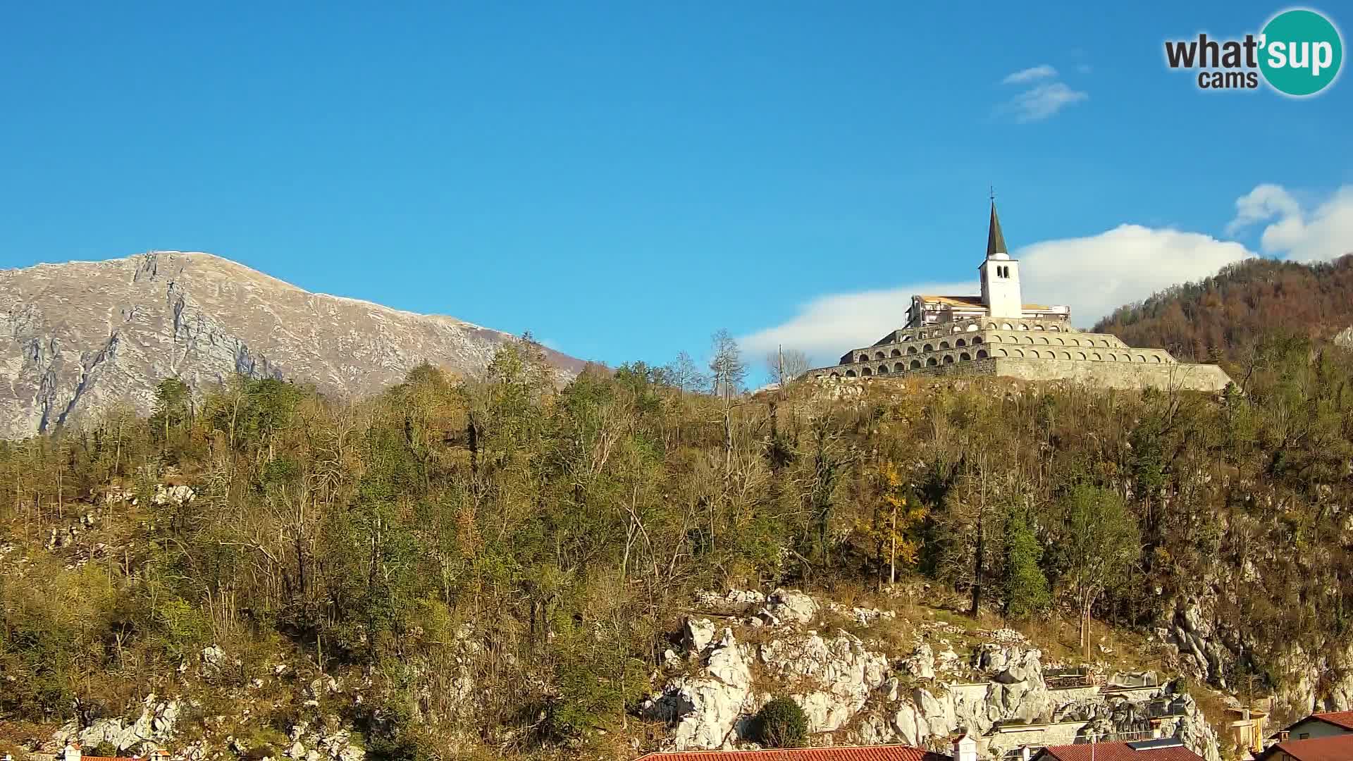 Caporetto webcam – Veduta dell’Ossario della prima guerra mondiale