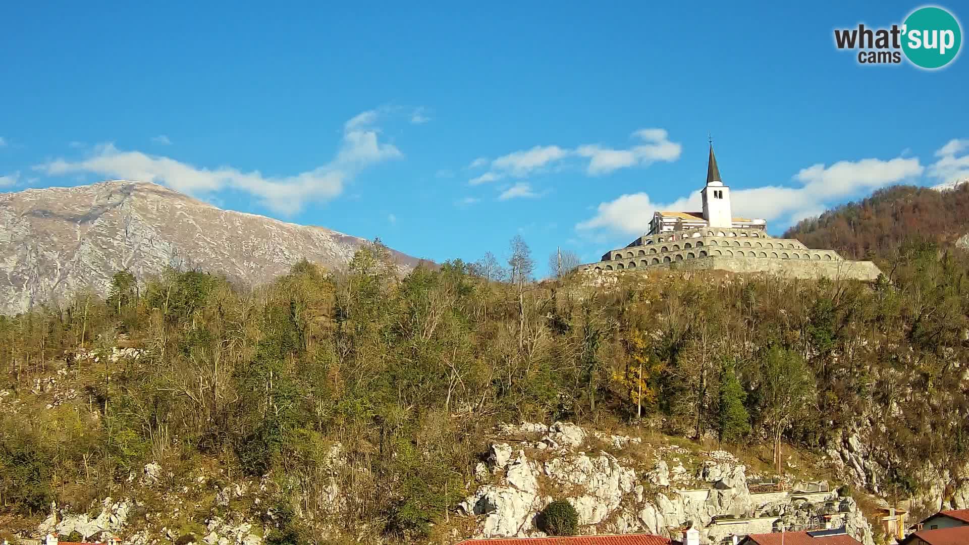 Caporetto webcam – Veduta dell’Ossario della prima guerra mondiale