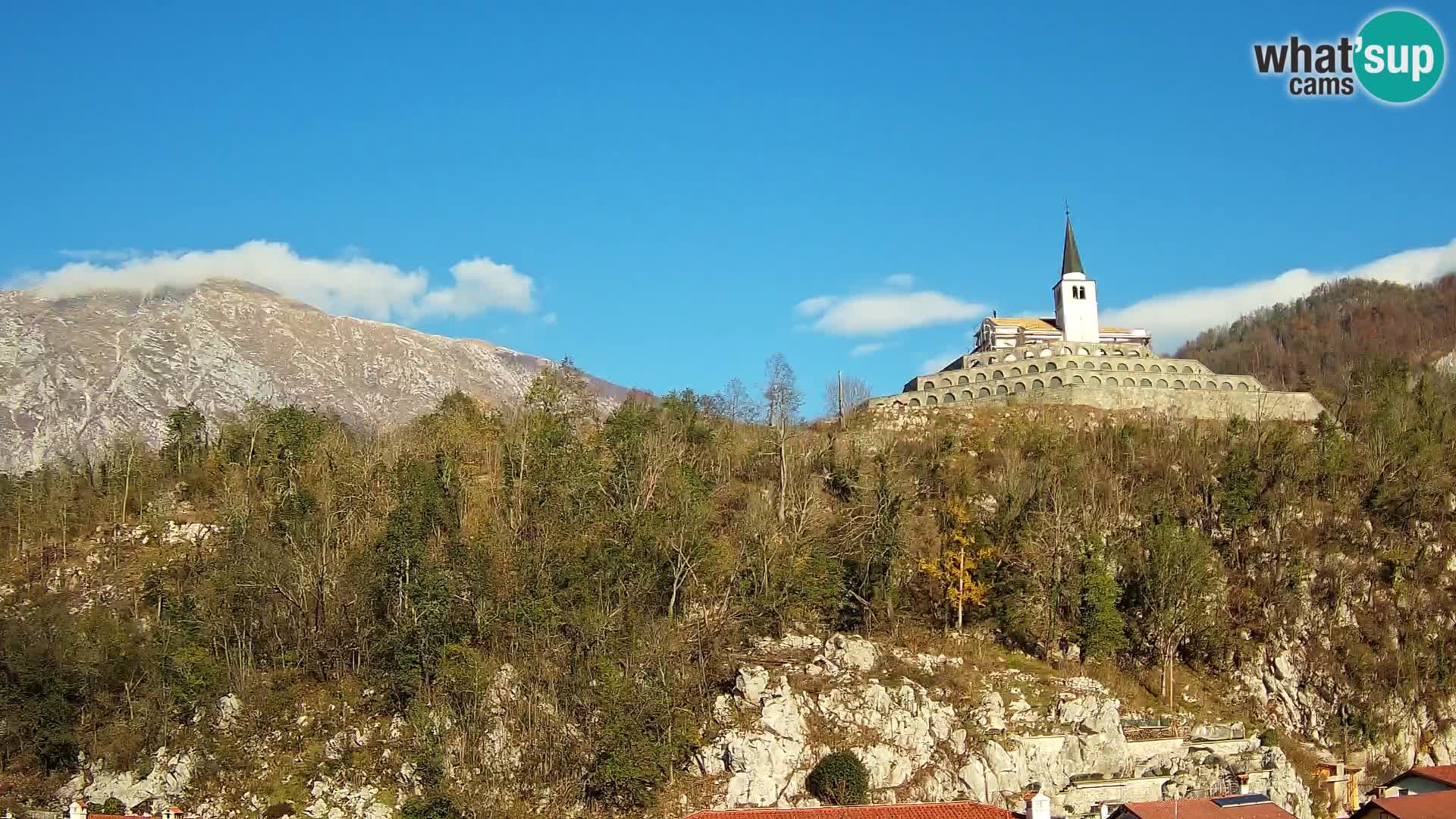 Caporetto webcam – Veduta dell’Ossario della prima guerra mondiale