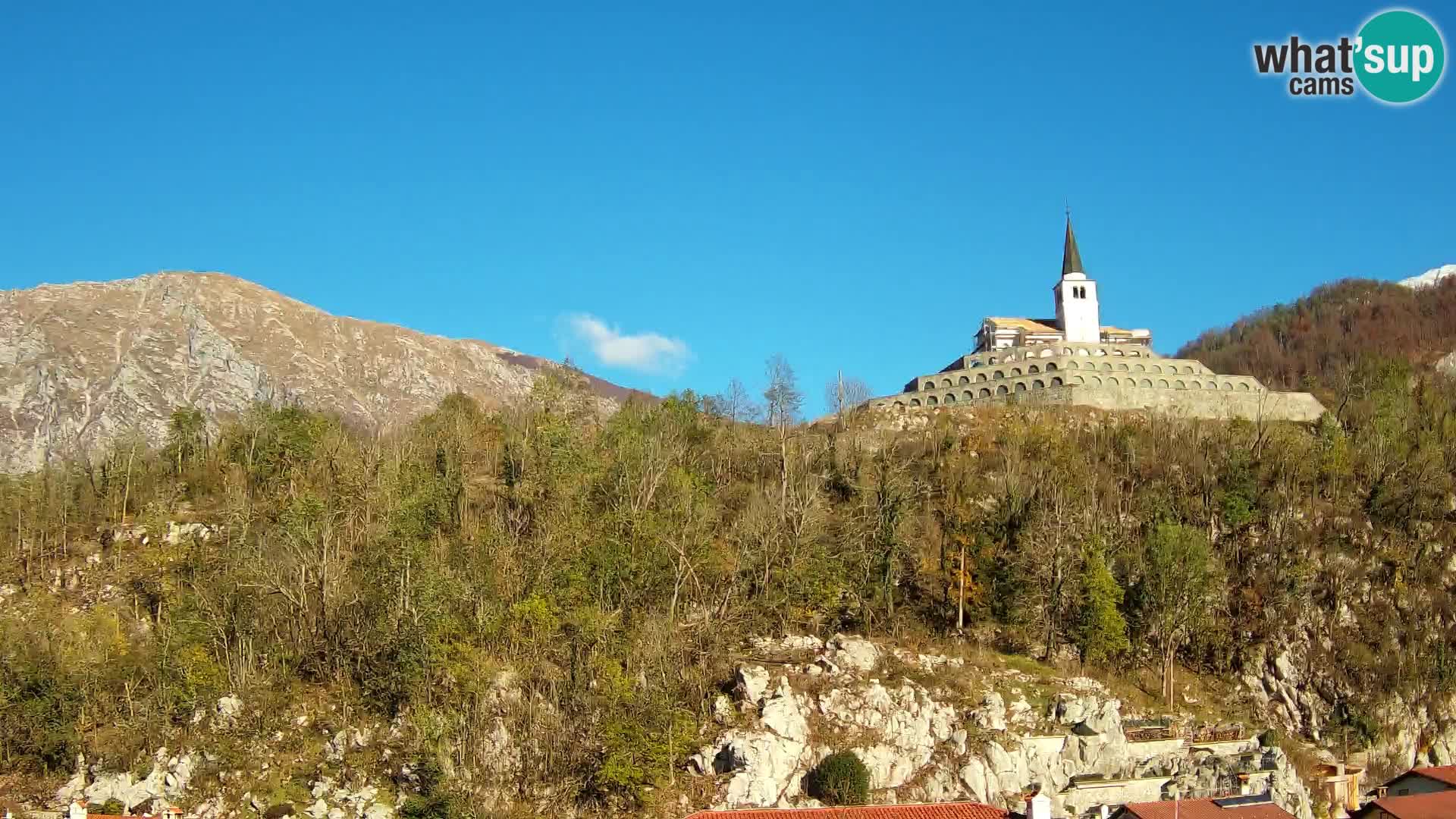 Caporetto webcam – Veduta dell’Ossario della prima guerra mondiale