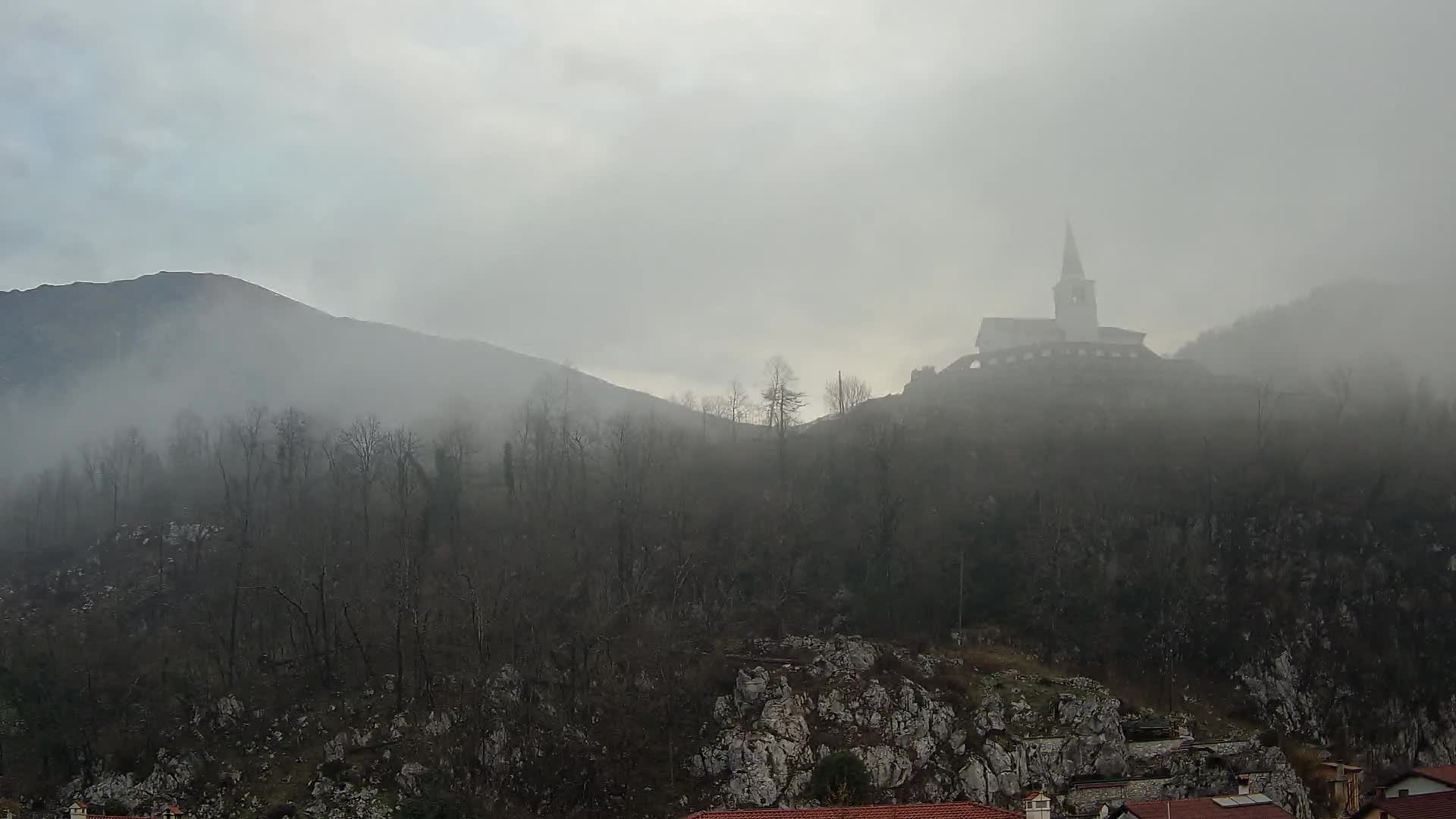 Kobarid webcam – View to Charnel House from 1st world war