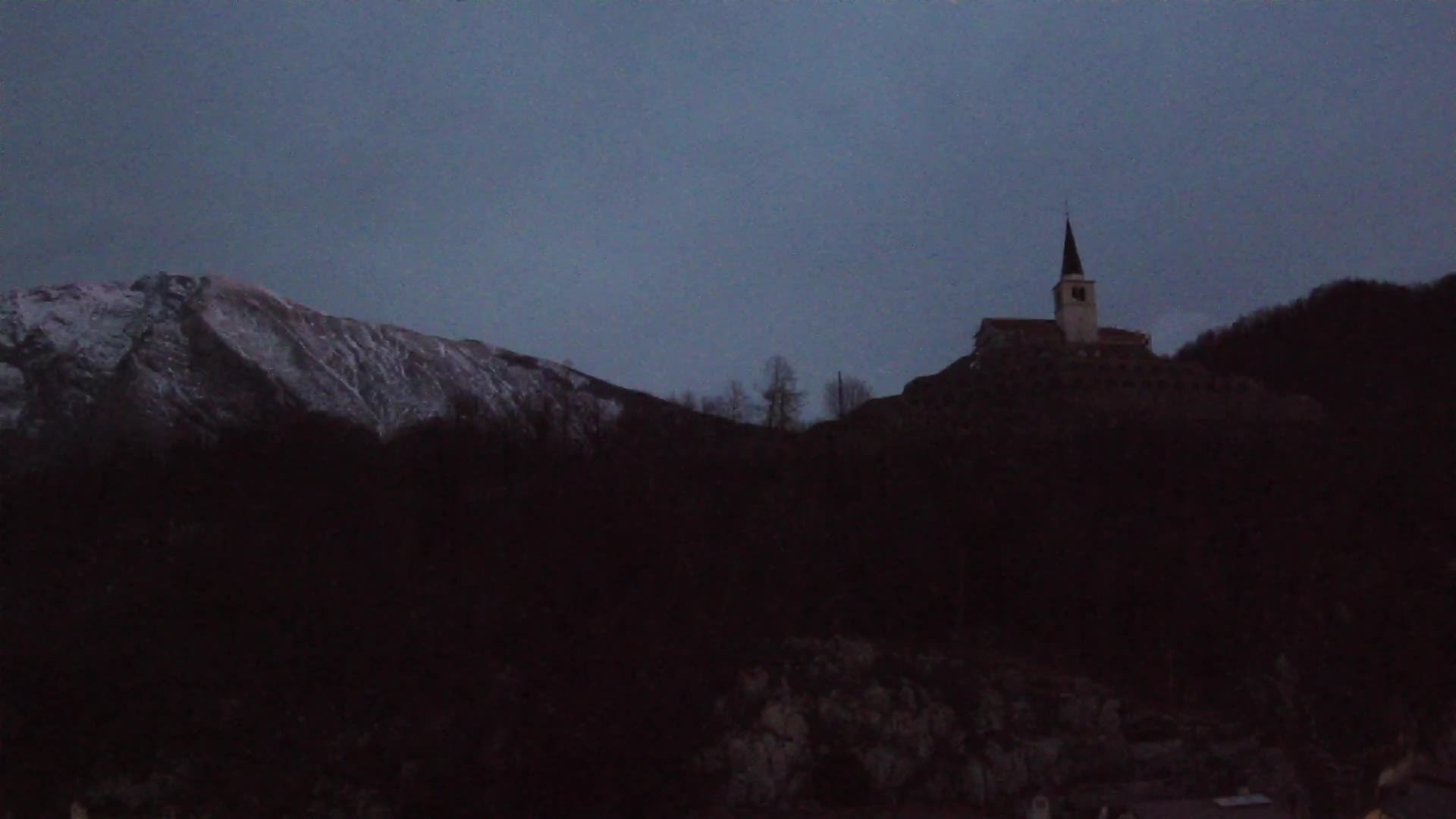 Kobarid webcam – View to Charnel House from 1st world war