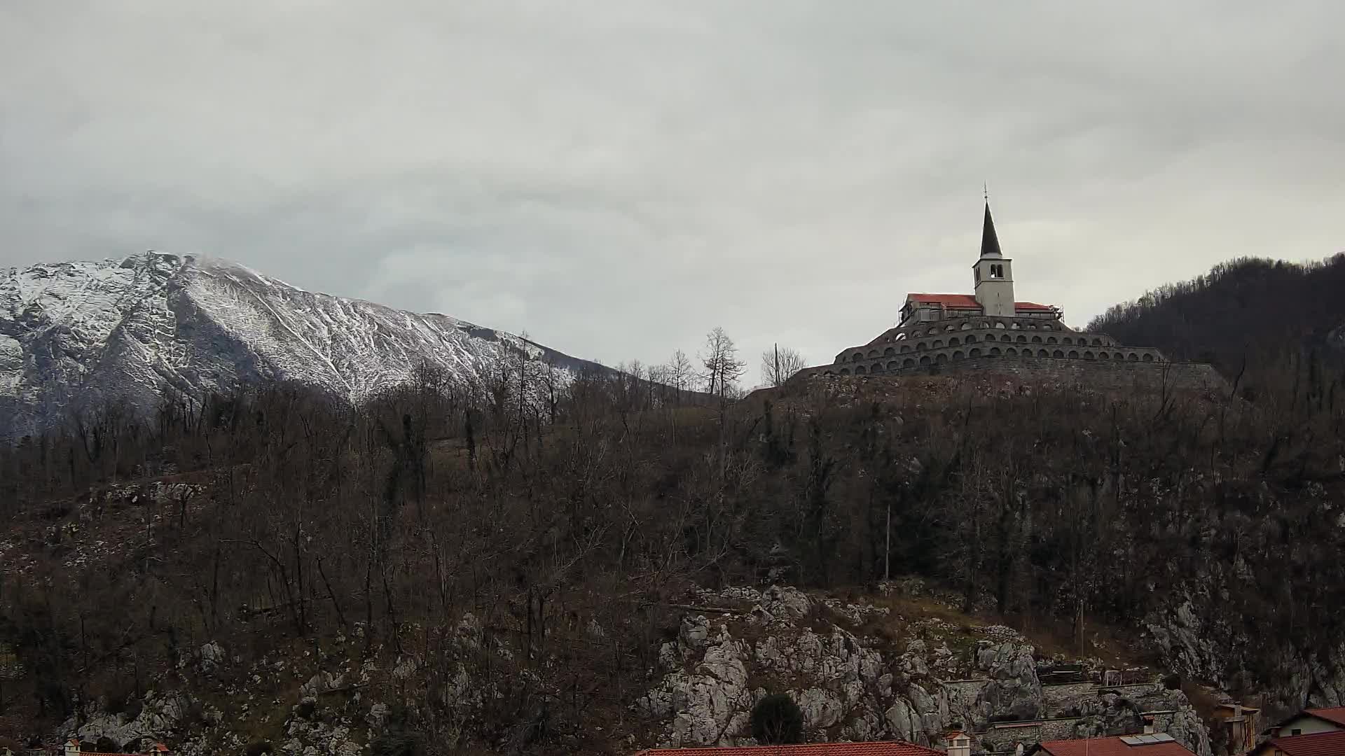 Kobarid webcam – View to Charnel House from 1st world war