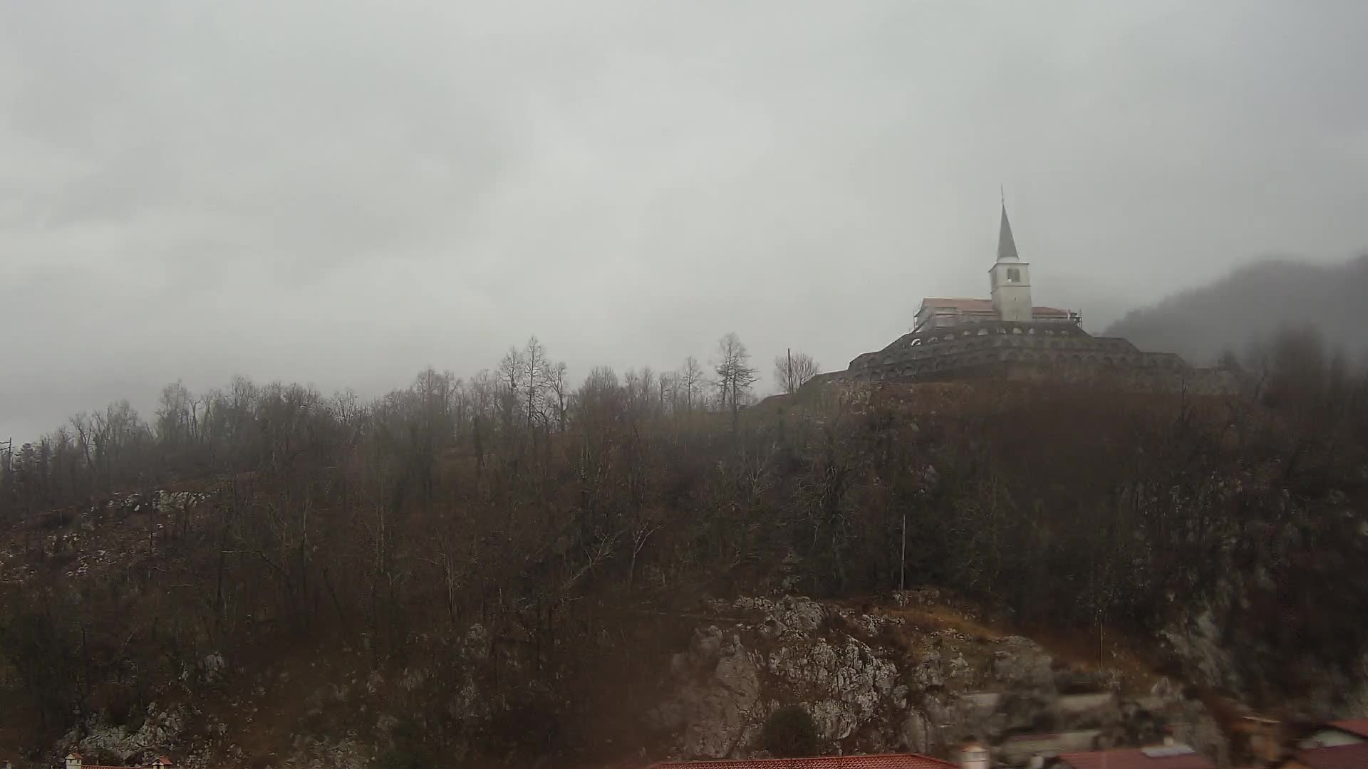 Kobarid-Webcam – Blick auf das Beinhaus aus dem 1. Weltkrieg