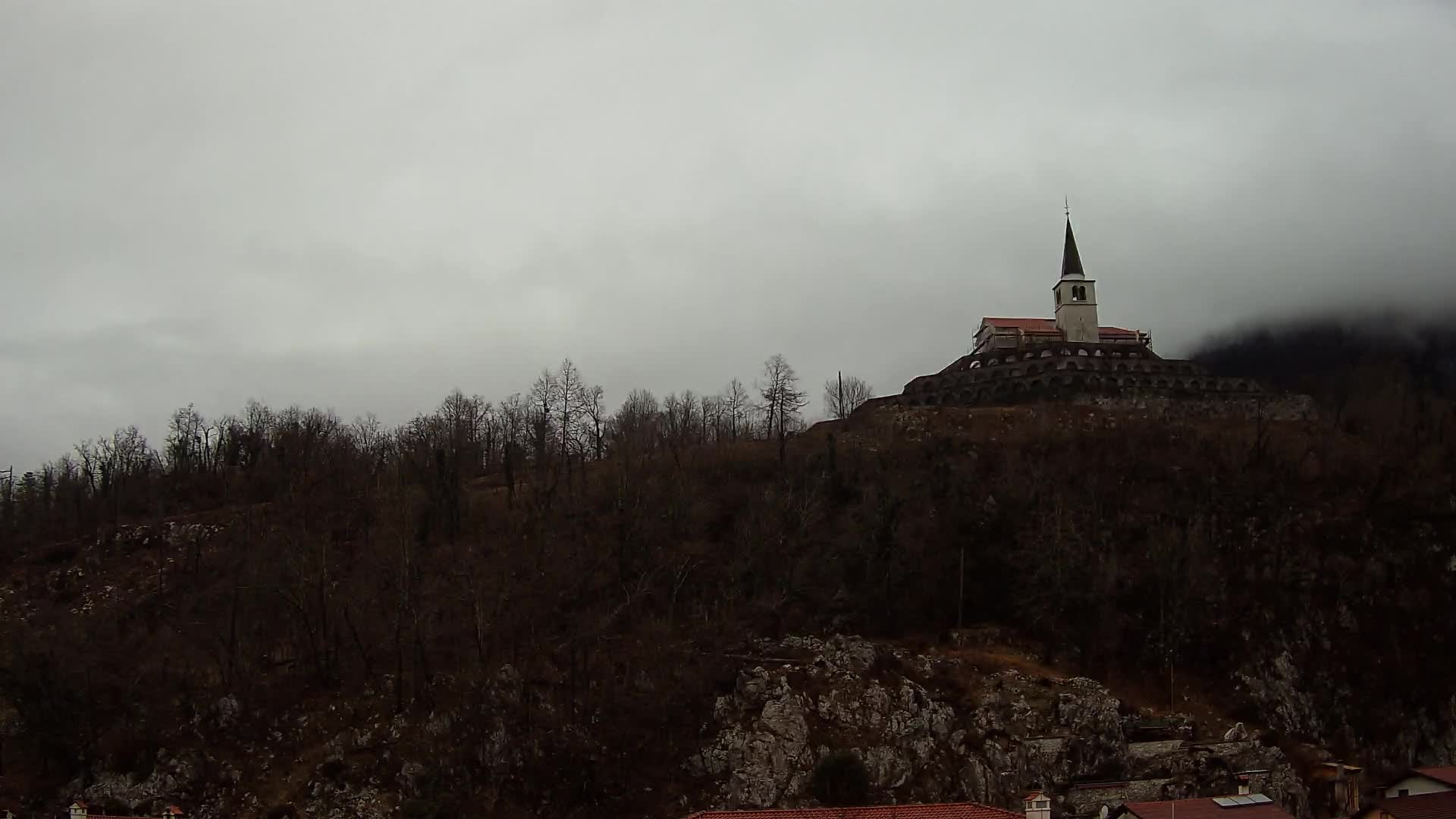 Kobarid webcam – View to Charnel House from 1st world war