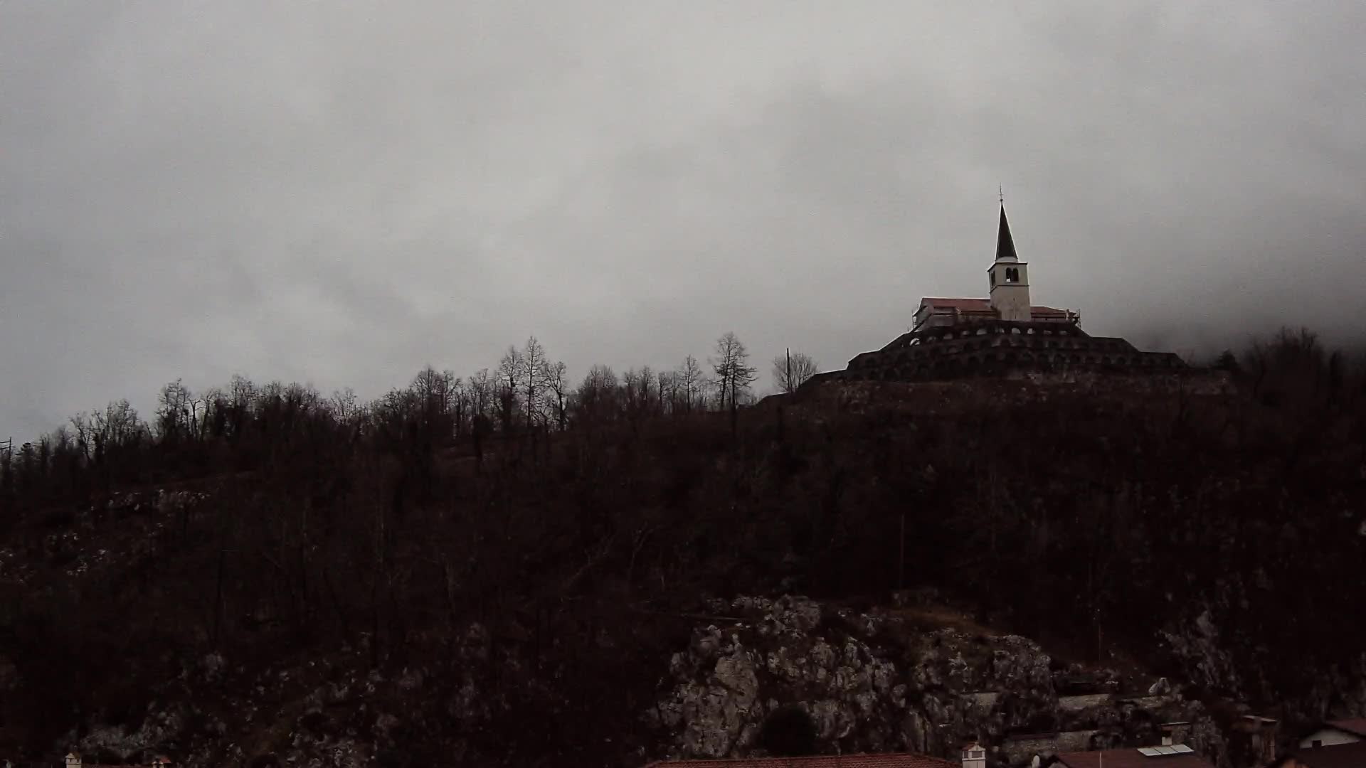 Kobarid webcam – View to Charnel House from 1st world war