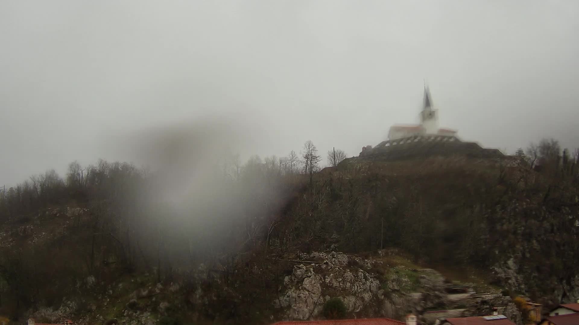 Kobarid-Webcam – Blick auf das Beinhaus aus dem 1. Weltkrieg