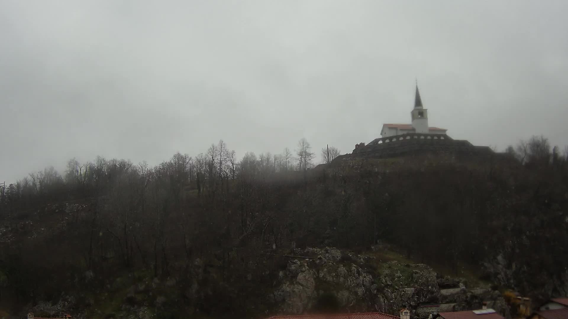 Kobarid webcam – View to Charnel House from 1st world war