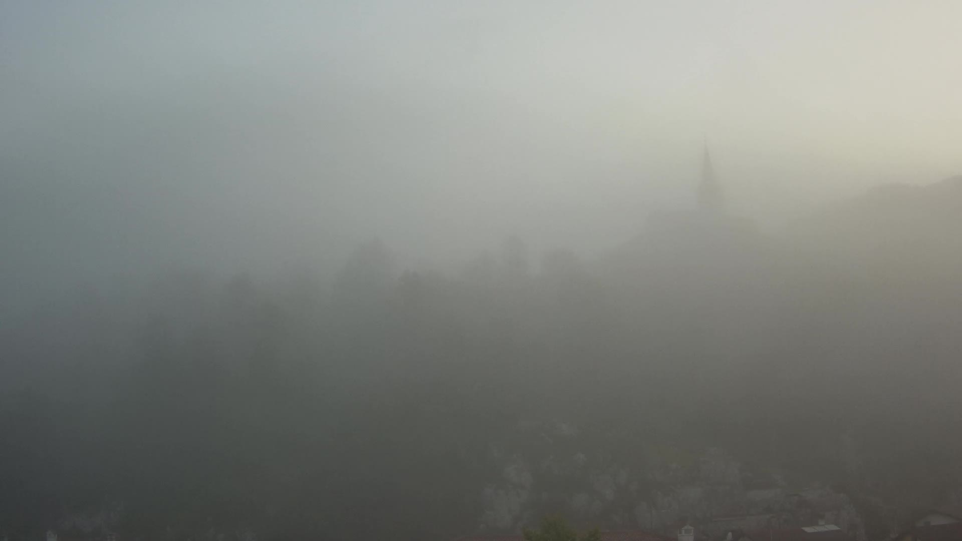 Kobarid webcam – View to Charnel House from 1st world war