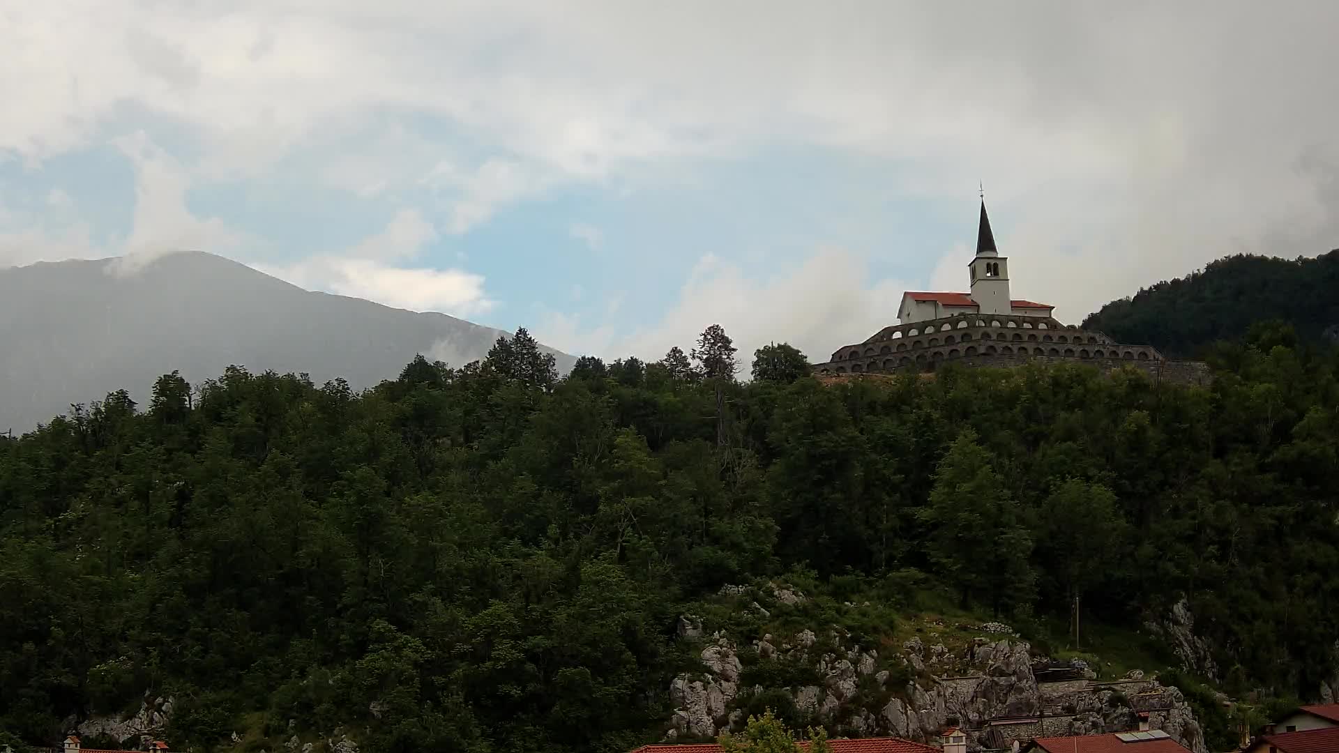 Caporetto webcam – Veduta dell’Ossario della prima guerra mondiale