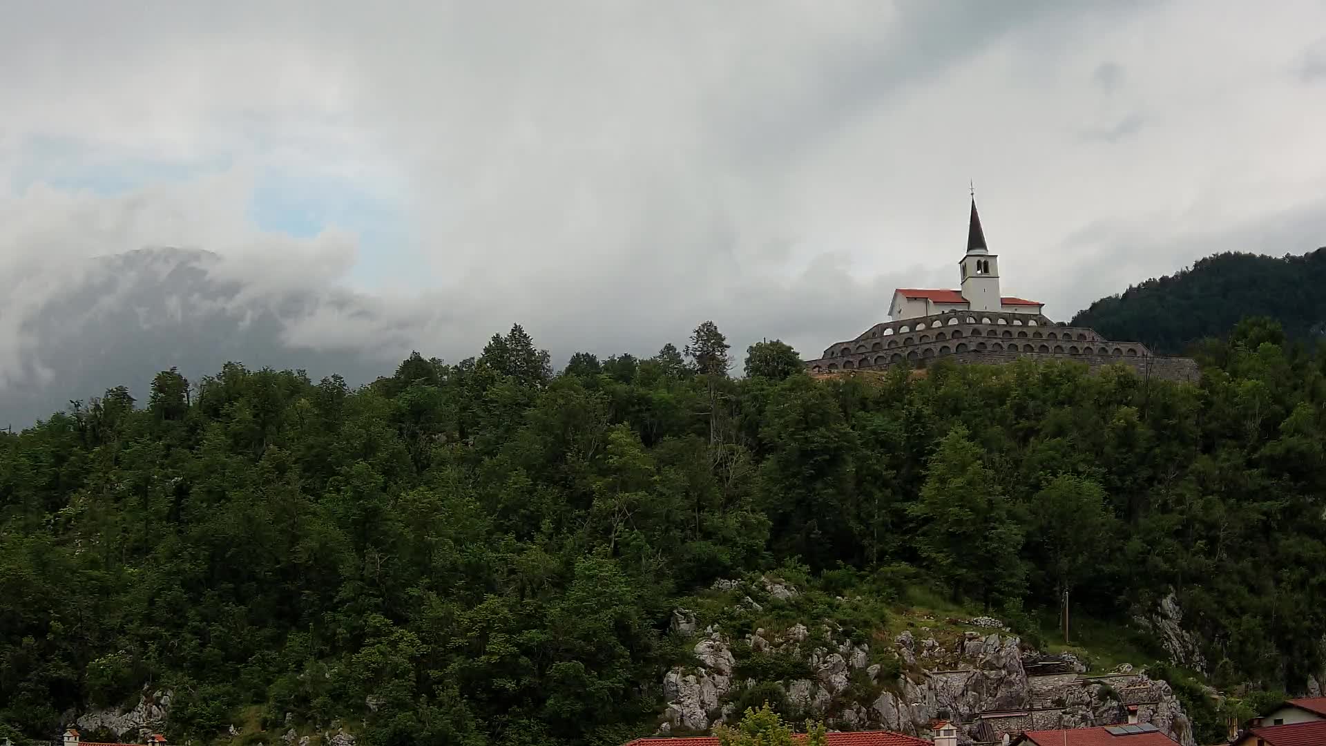 Caporetto webcam – Veduta dell’Ossario della prima guerra mondiale