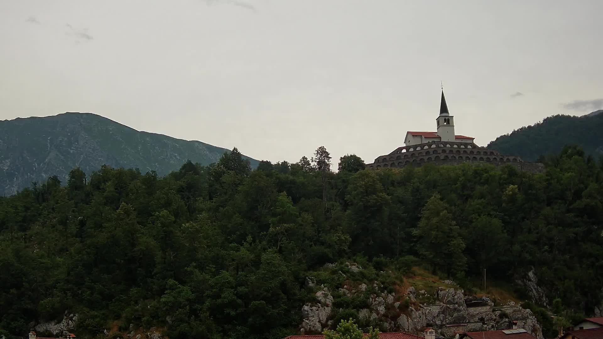 Caporetto webcam – Veduta dell’Ossario della prima guerra mondiale