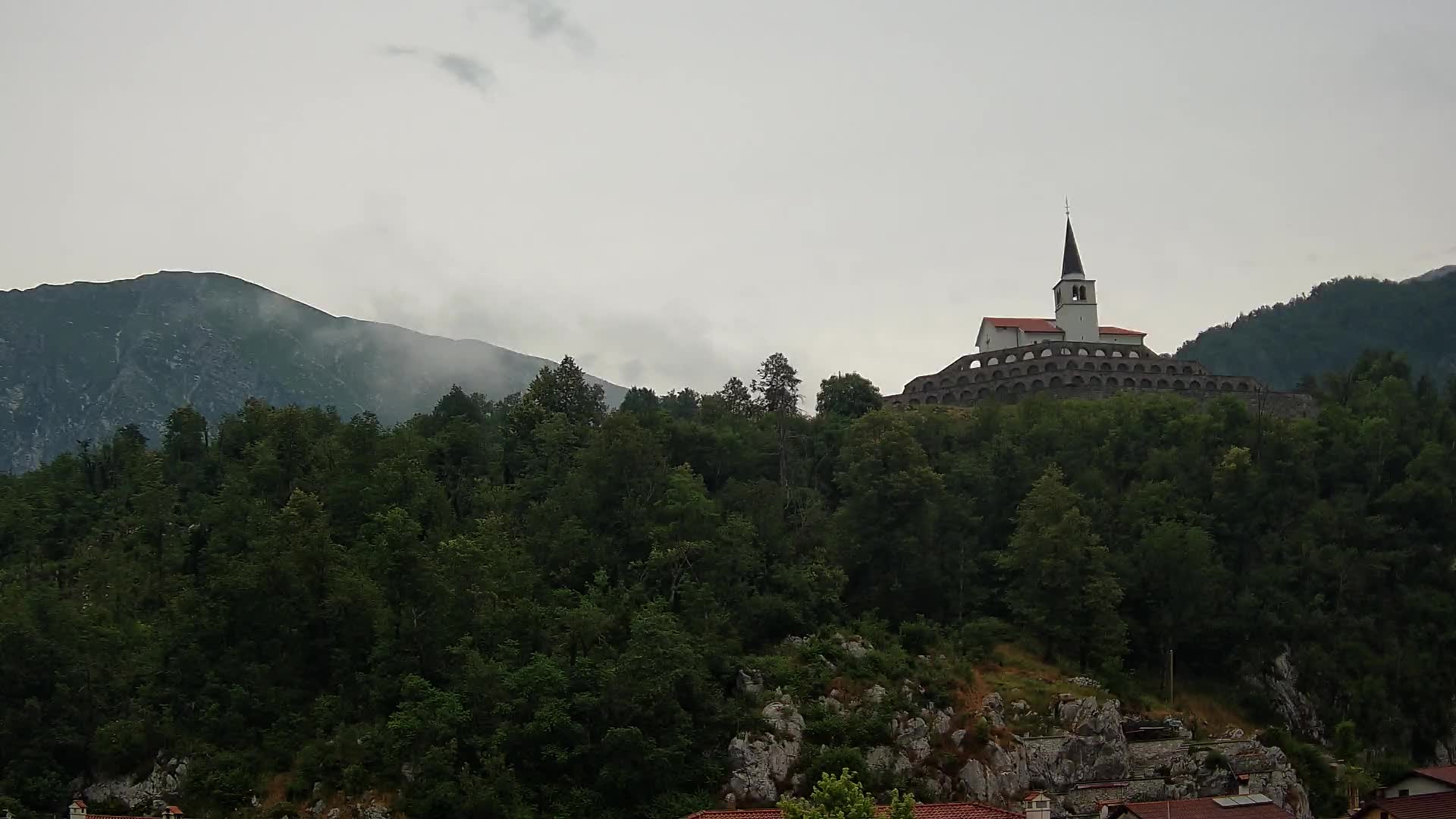 Caporetto webcam – Veduta dell’Ossario della prima guerra mondiale