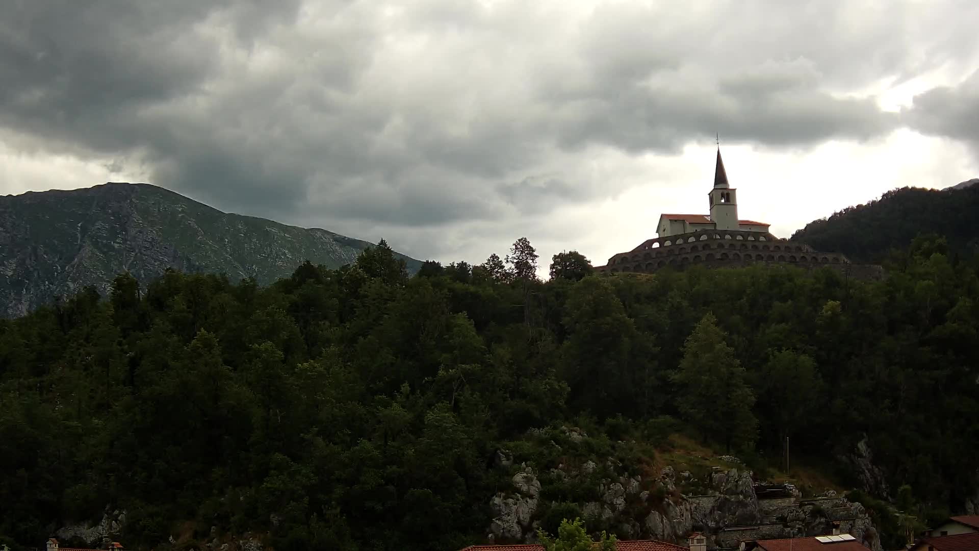 Caporetto webcam – Veduta dell’Ossario della prima guerra mondiale