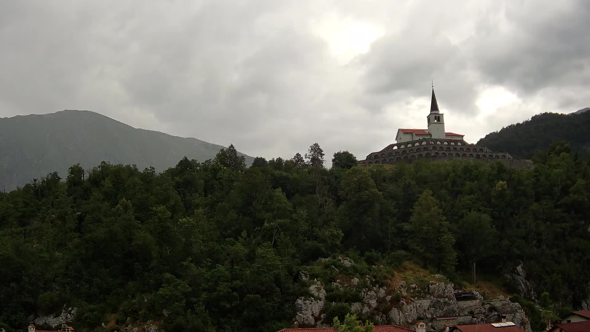 Caporetto webcam – Veduta dell’Ossario della prima guerra mondiale