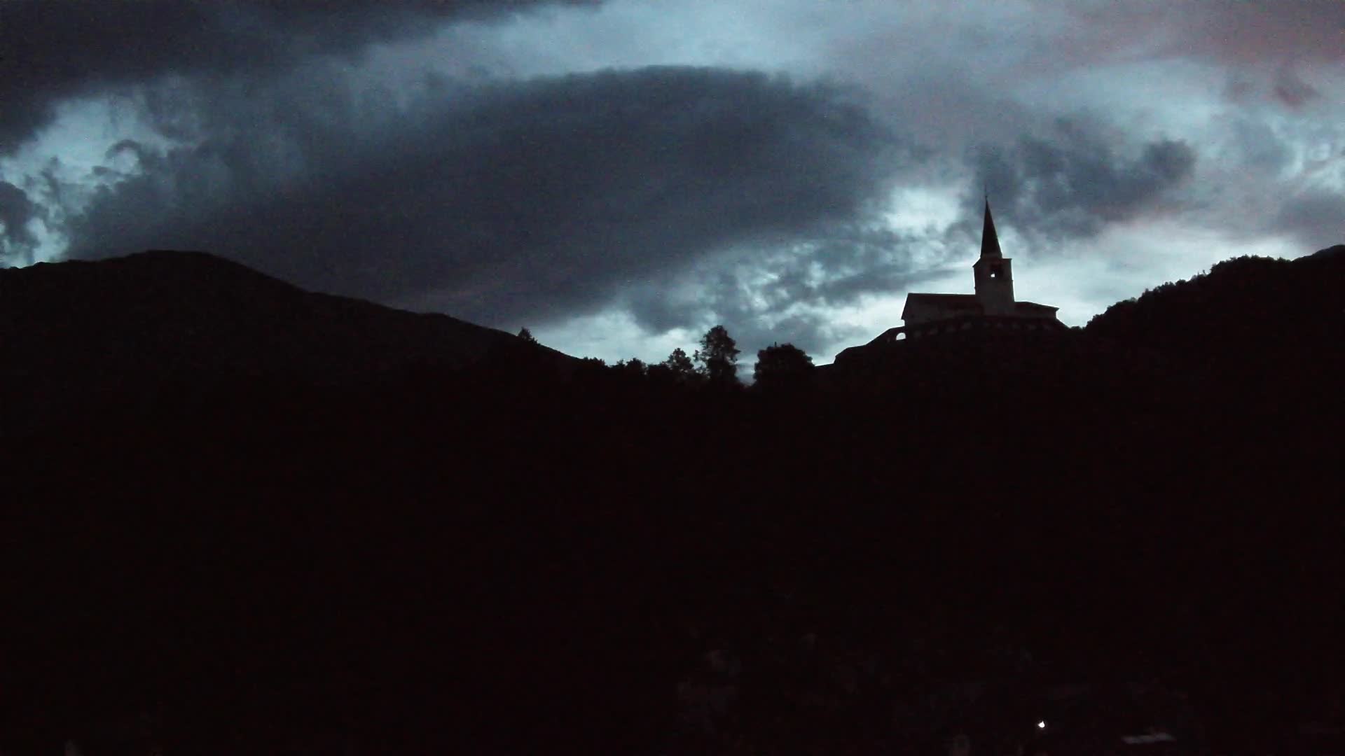 Kobarid-Webcam – Blick auf das Beinhaus aus dem 1. Weltkrieg