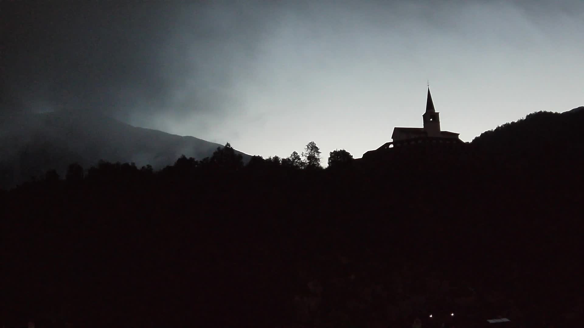 Kobarid Spletna kmera – Pogled na kostnico iz 1. svetovne vojne