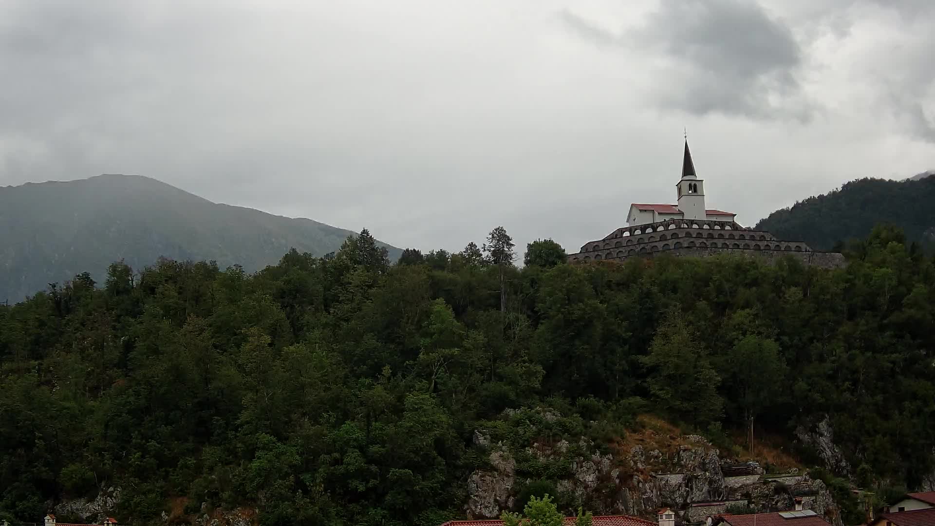 Caporetto webcam – Veduta dell’Ossario della prima guerra mondiale