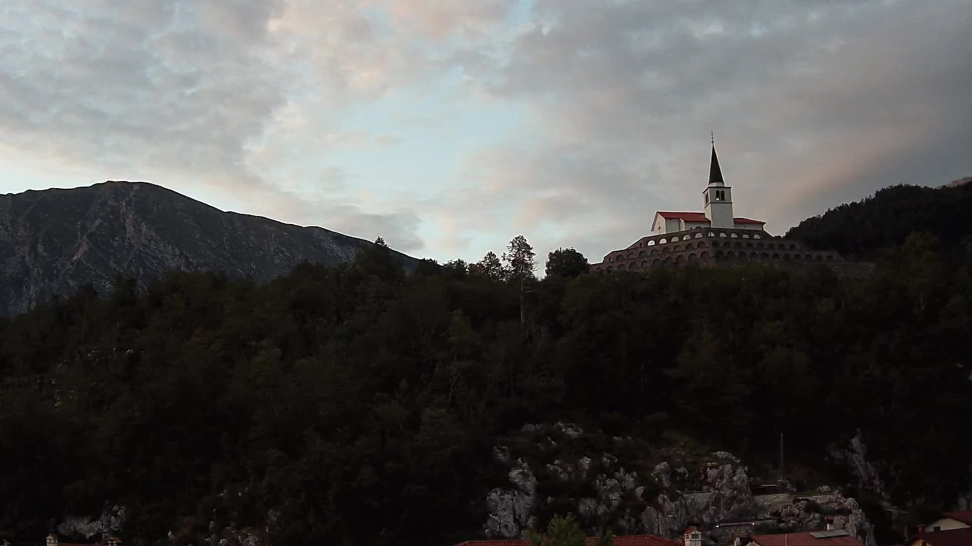 Kobarid webcam – View to Charnel House from 1st world war