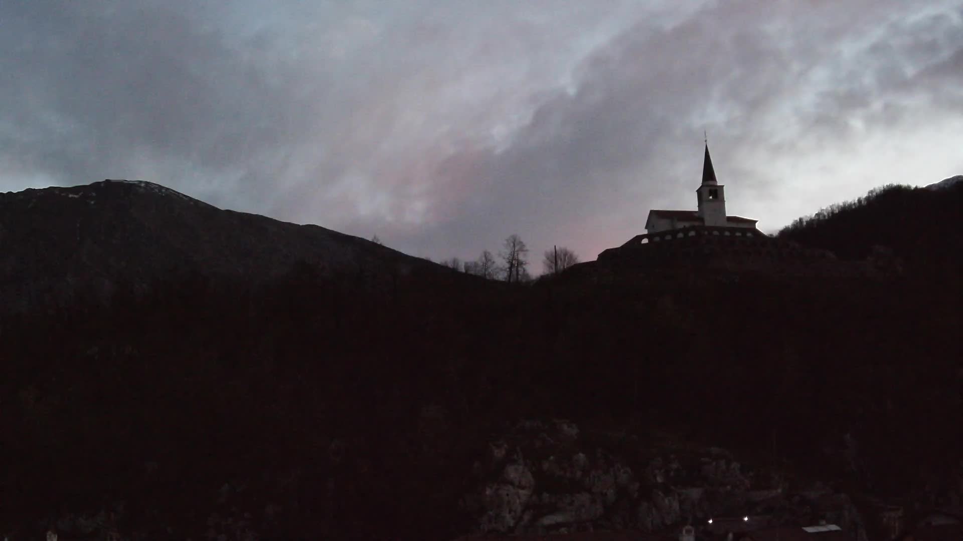 Kobarid-Webcam – Blick auf das Beinhaus aus dem 1. Weltkrieg