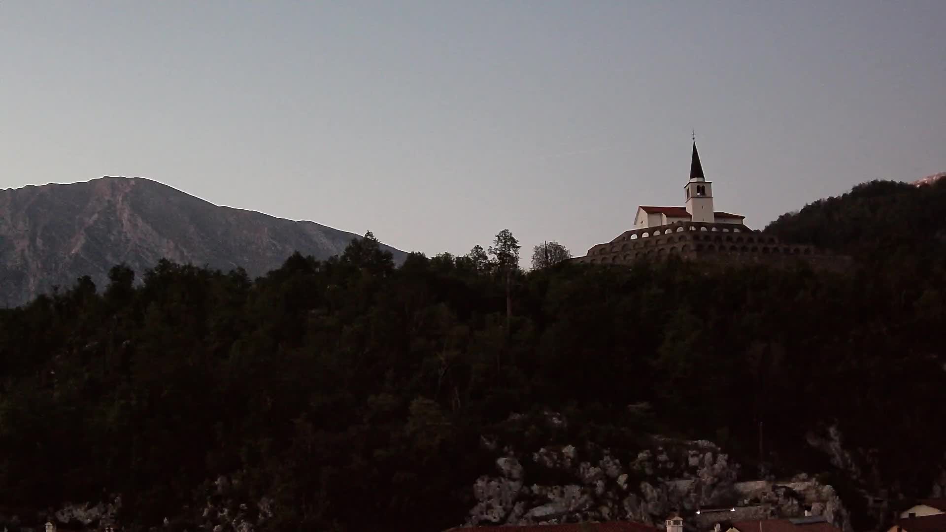 Kobarid webcam – View to Charnel House from 1st world war