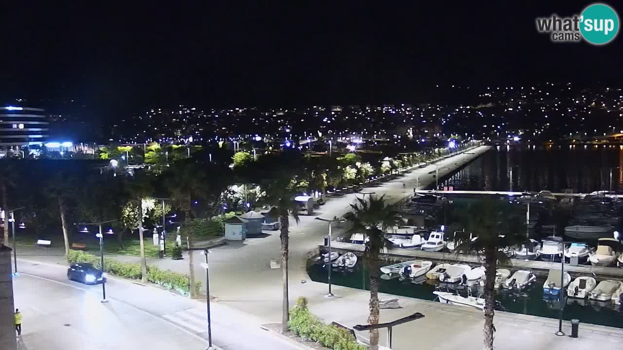Webcam Koper – Panorama de la marina et de la promenade depuis le Grand Hotel Koper
