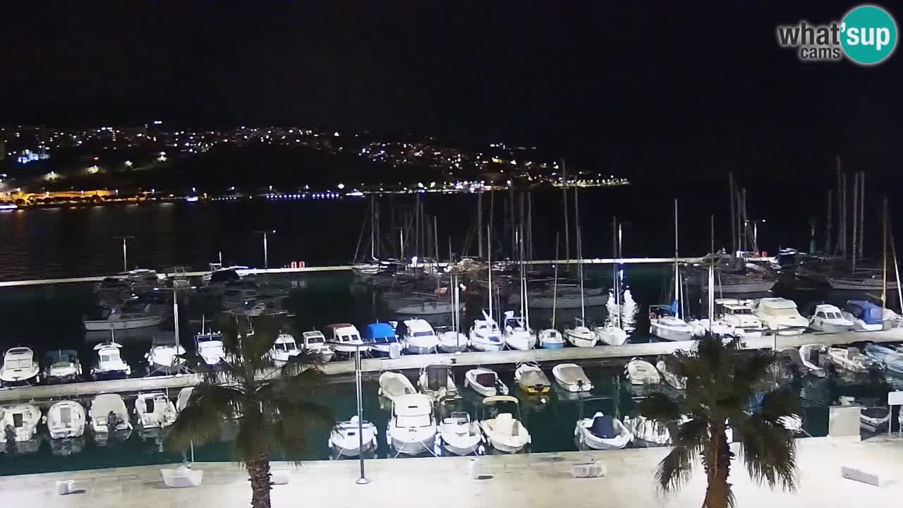 Camera en vivo Koper – puerto deportivo y paseo marítimo desde el Hotel Grand Koper