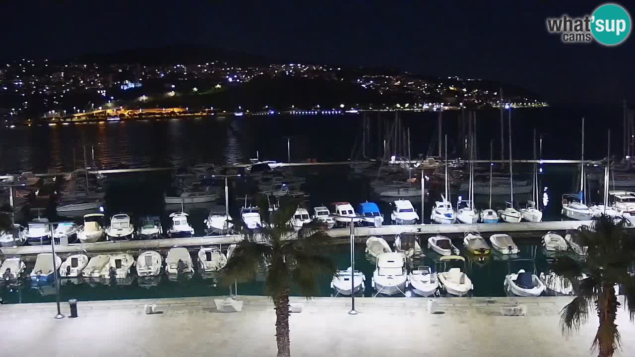 Webcam Koper – Panorama of the marina and promenade from the Grand Hotel Koper
