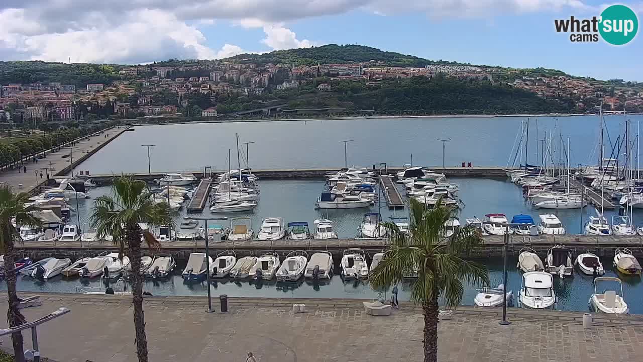 Camera en vivo Koper – puerto deportivo y paseo marítimo desde el Hotel Grand Koper