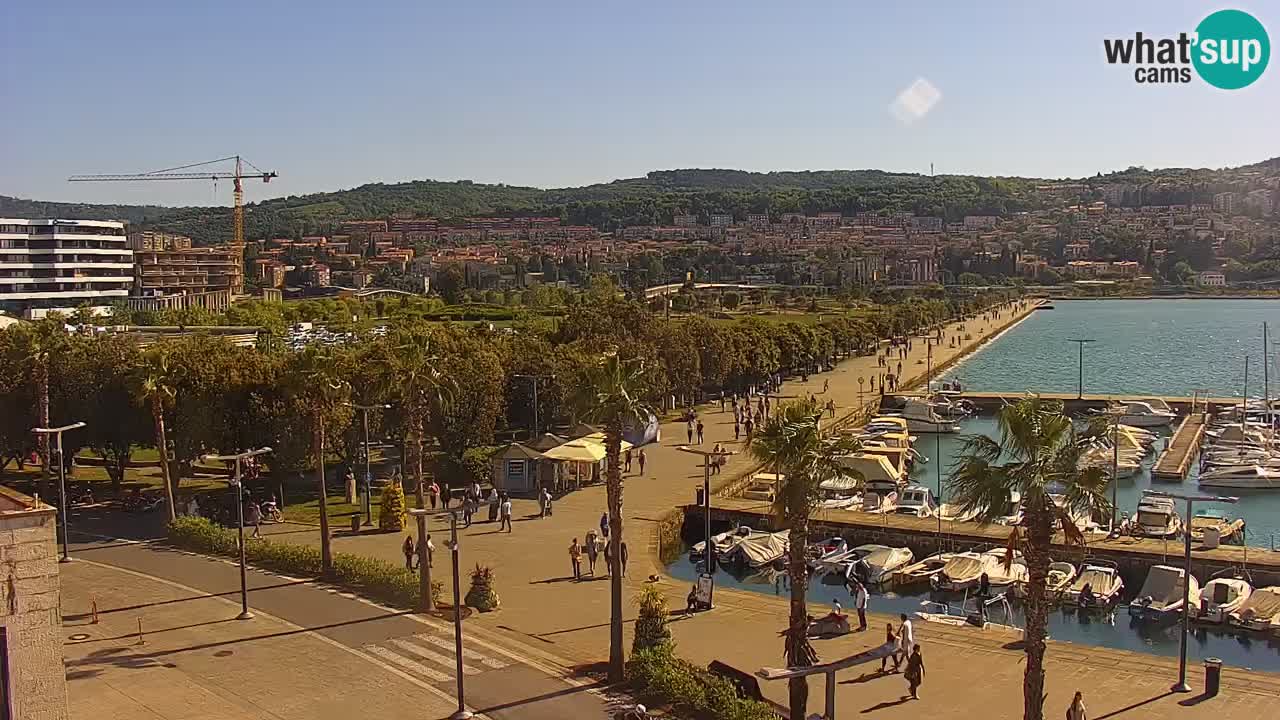 Webcam Capodistria – marina e lungo mare dall’Hotel Grand Koper
