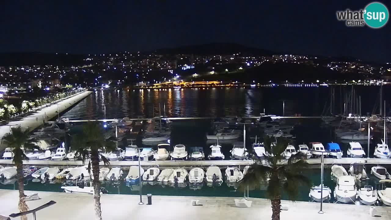 Webcam Koper – Panorama of the marina and promenade from the Grand Hotel Koper