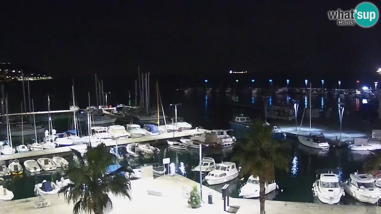 Camera en vivo Koper – puerto deportivo y paseo marítimo desde el Hotel Grand Koper