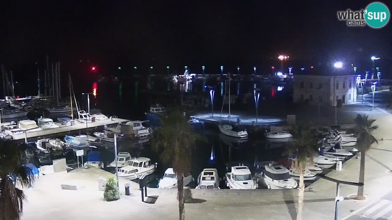 Webcam Koper – Panorama of the marina and promenade from the Grand Hotel Koper