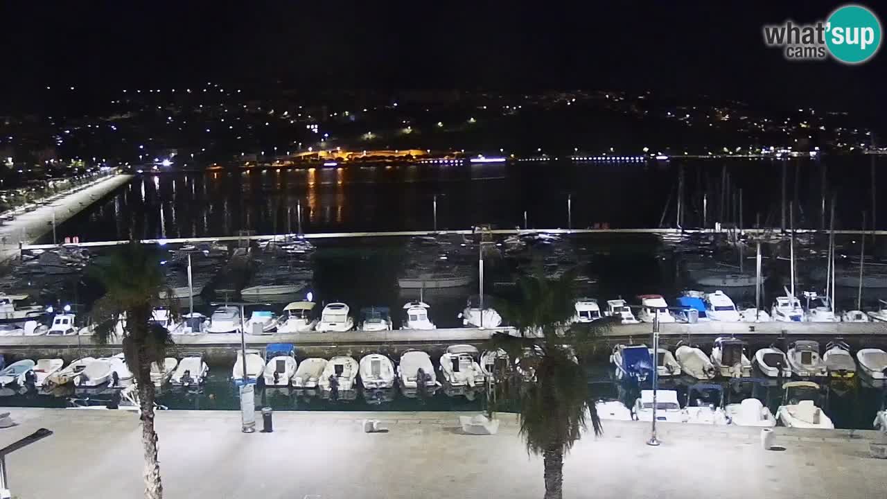 Webcam Koper – Panorama de la marina et de la promenade depuis le Grand Hotel Koper