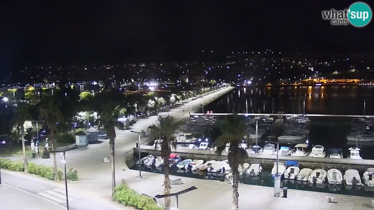 Webcam Koper – Panorama of the marina and promenade from the Grand Hotel Koper