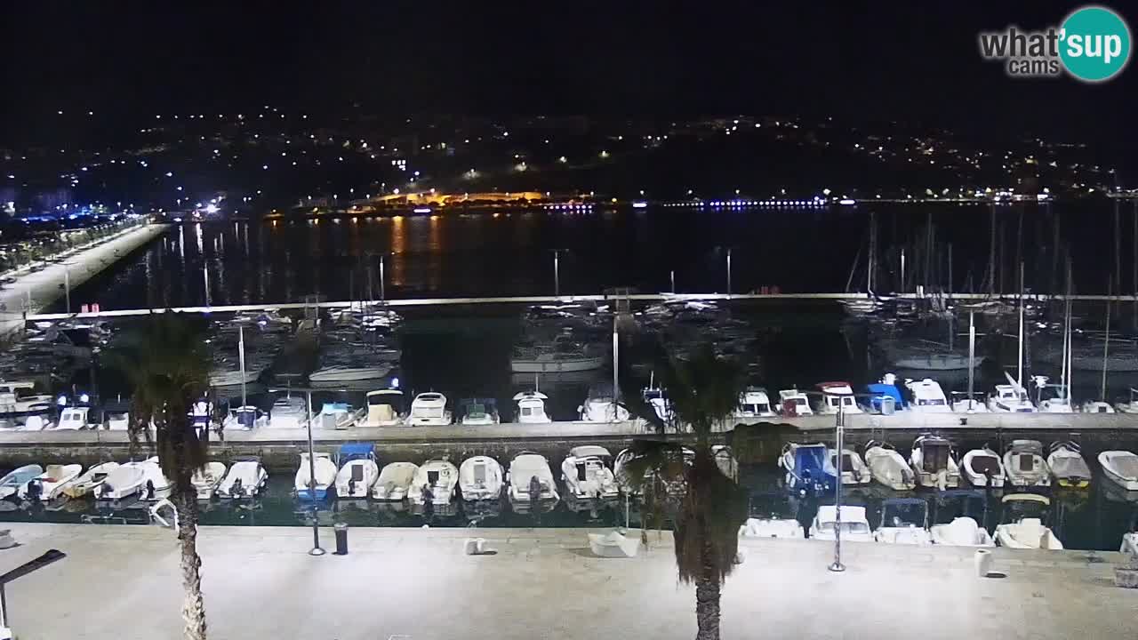 Webcam Koper – Panorama of the marina and promenade from the Grand Hotel Koper