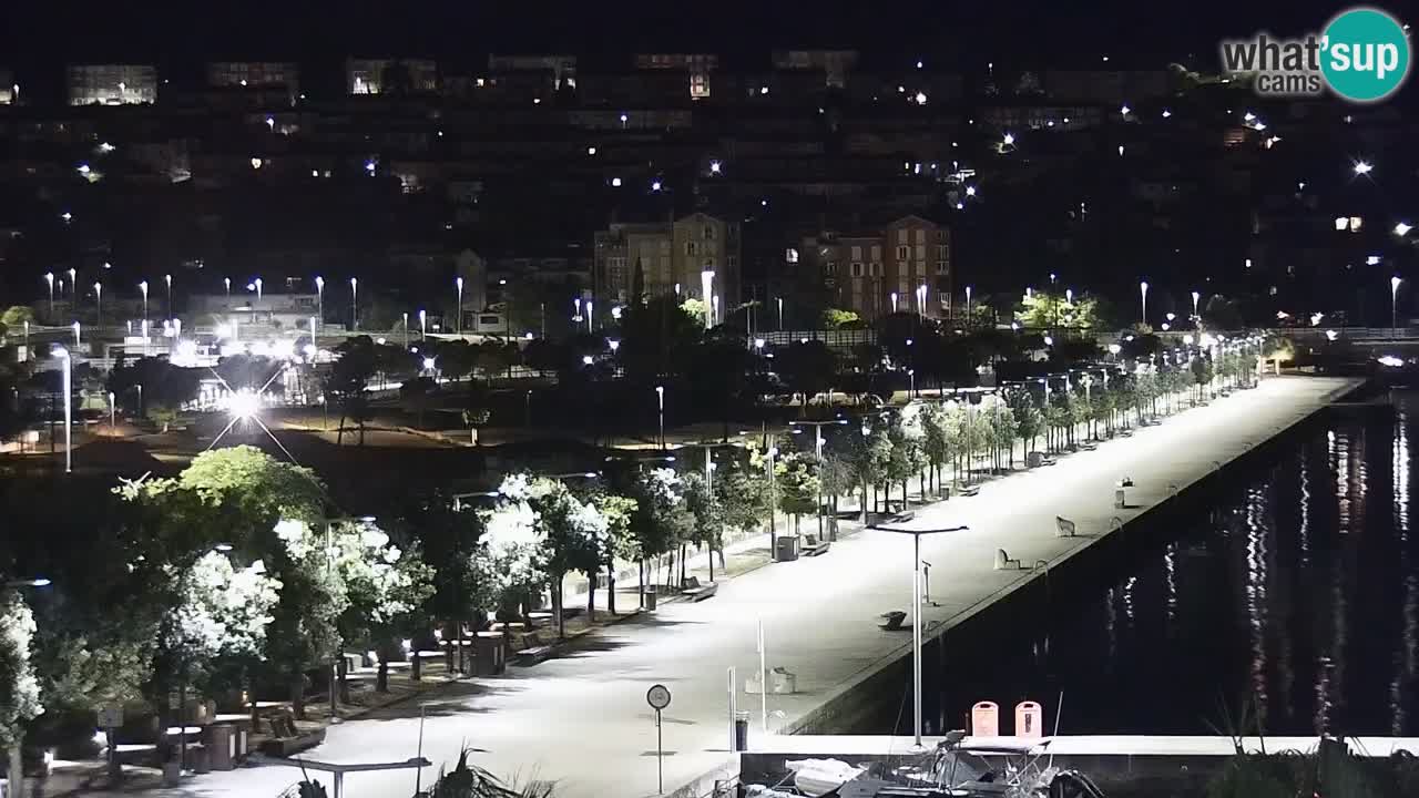 Webcam Koper – Panorama des Jachthafens und der Promenade vom Hotel Grand Koper