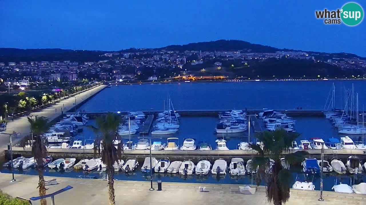 Spletna kamera Koper – Panorama na marino in promenado s Hotela Grand Koper