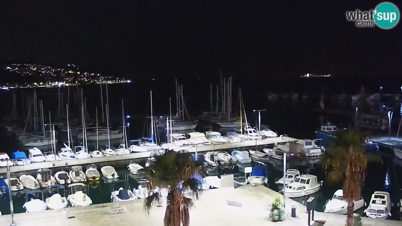 Webcam Koper – Panorama de la marina et de la promenade depuis le Grand Hotel Koper