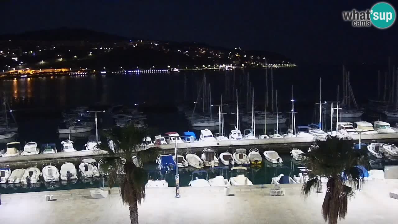 Webcam Koper – Panorama of the marina and promenade from the Grand Hotel Koper