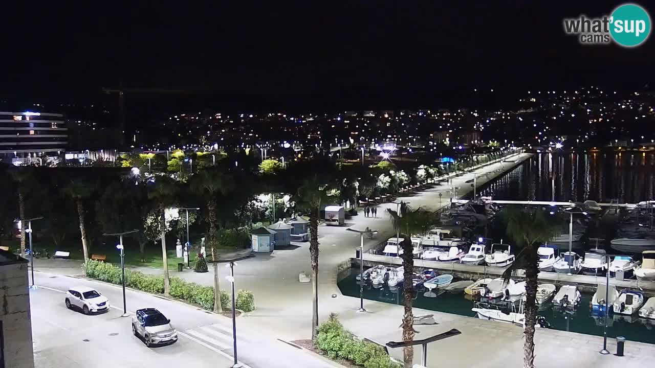 Webcam Koper – Panorama de la marina et de la promenade depuis le Grand Hotel Koper