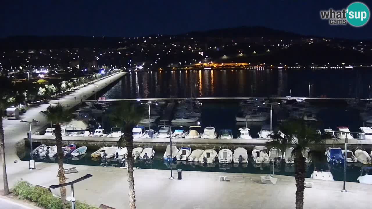 Webcam Koper – Panorama des Jachthafens und der Promenade vom Hotel Grand Koper