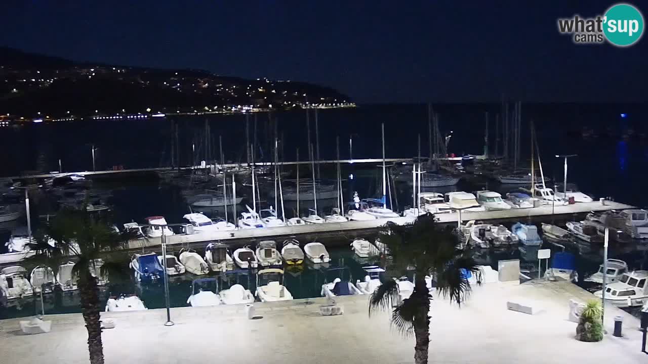 Camera en vivo Koper – puerto deportivo y paseo marítimo desde el Hotel Grand Koper