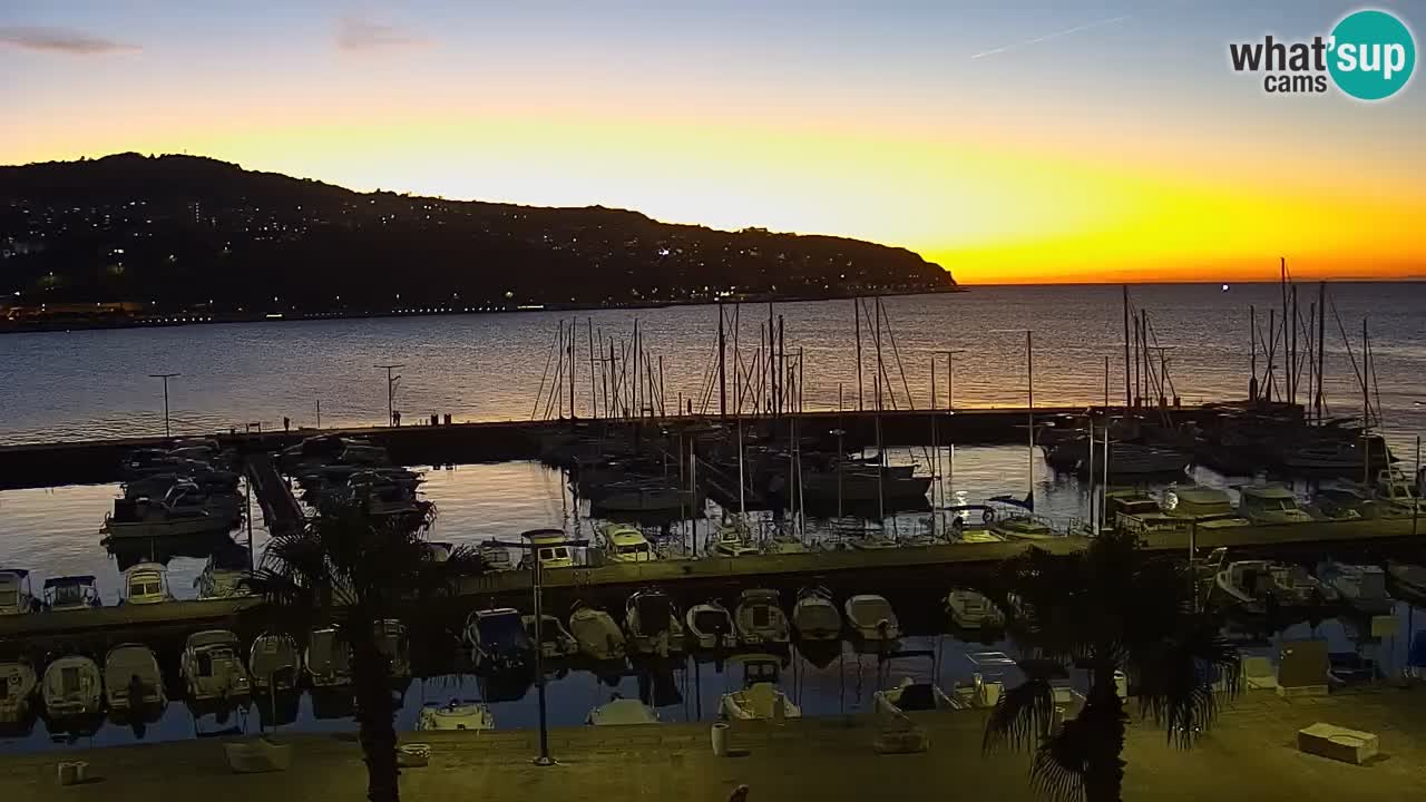 Spletna kamera Koper – Panorama na marino in promenado s Hotela Grand Koper