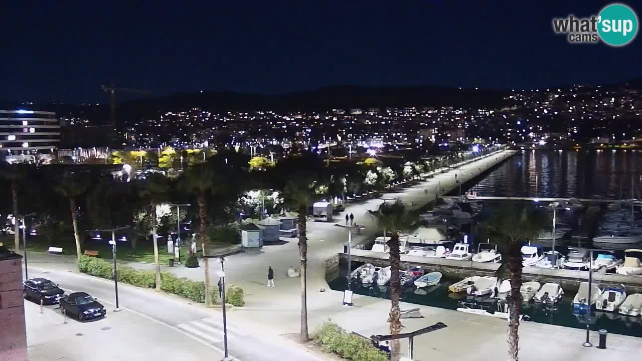 Webcam Koper – Panorama des Jachthafens und der Promenade vom Hotel Grand Koper