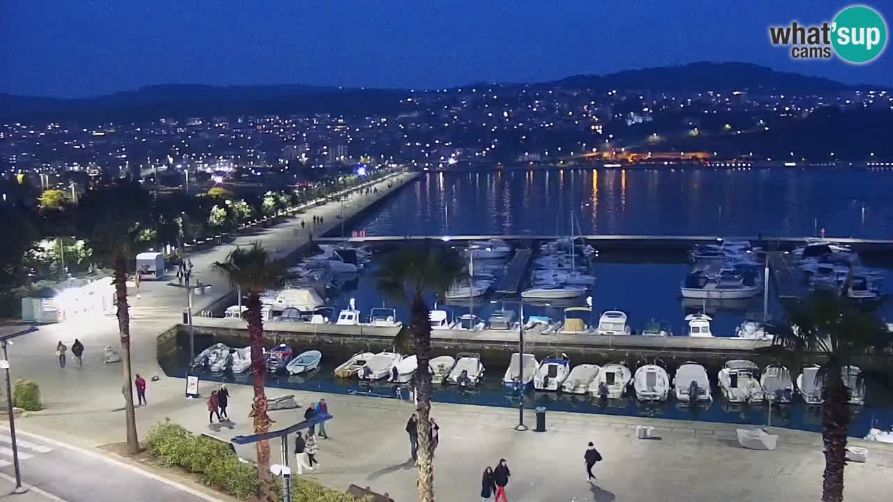 Webcam Koper – Panorama de la marina et de la promenade depuis le Grand Hotel Koper