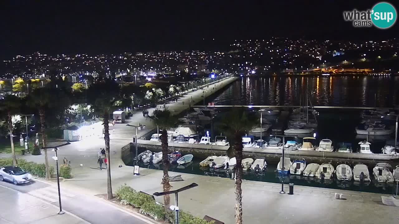 Webcam Koper – Panorama of the marina and promenade from the Grand Hotel Koper